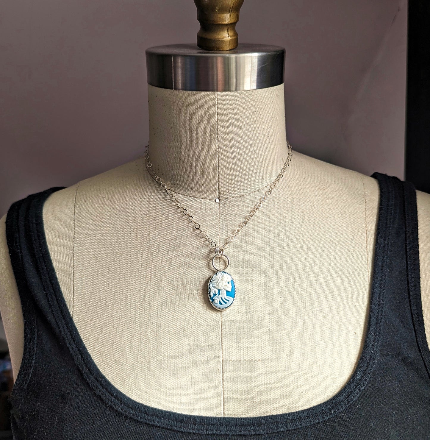Skull Cameo Necklace
