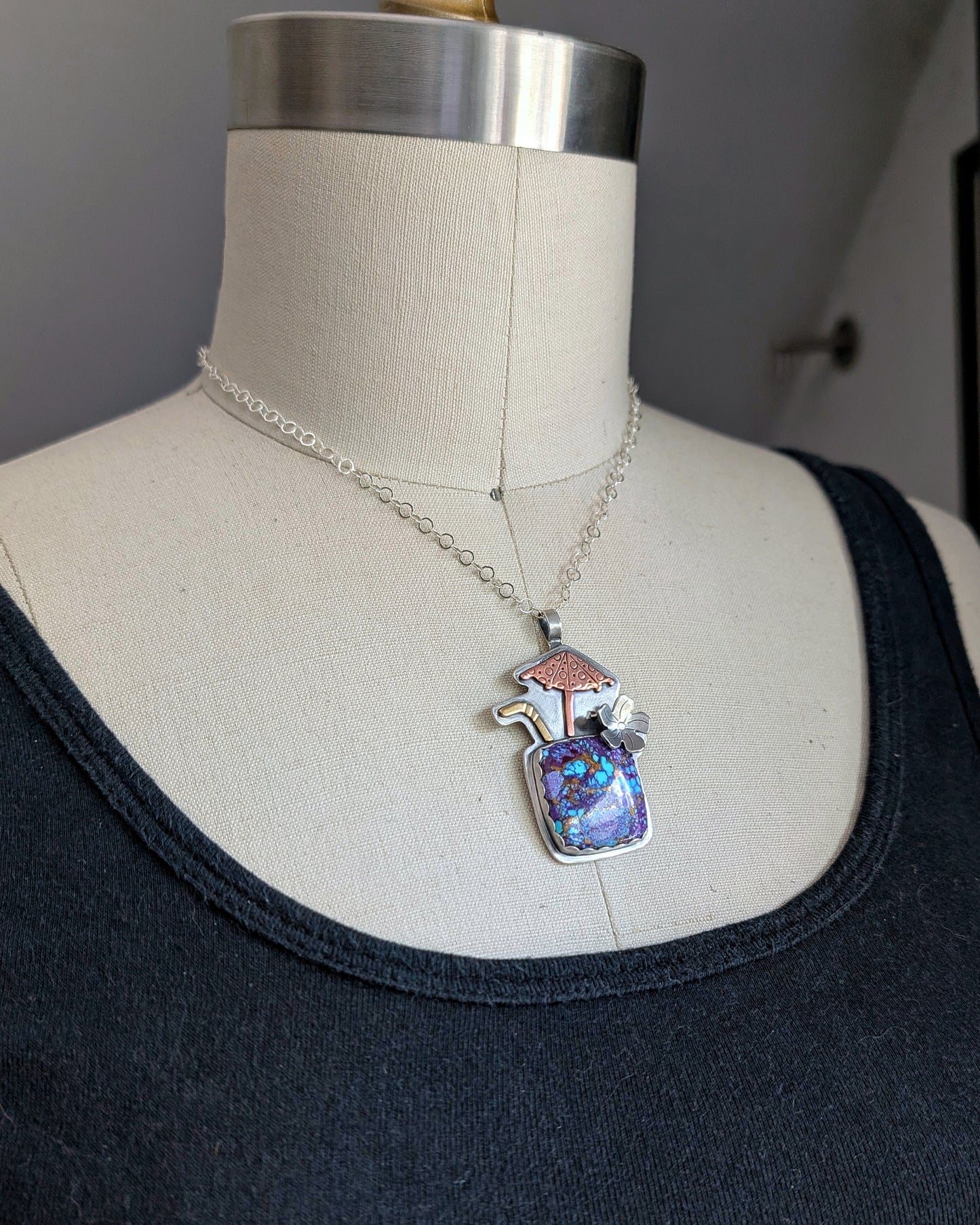 Necklace shown on bust