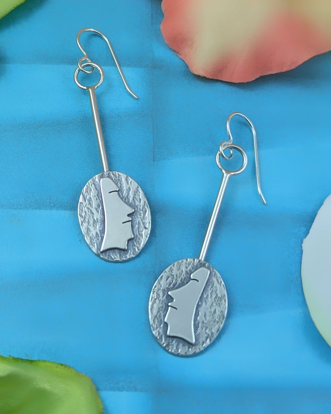Moai Head Dangle Earrings