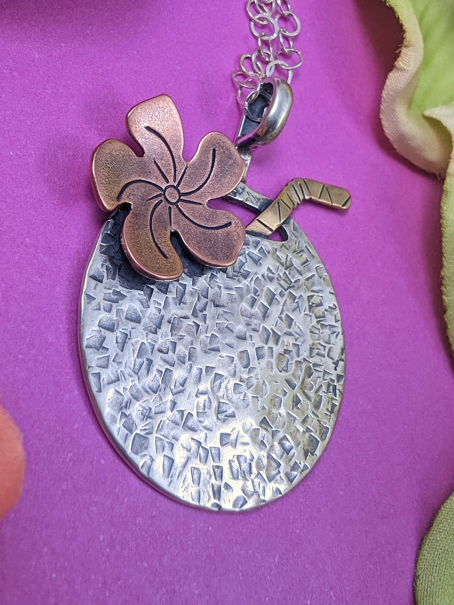 Coconut Drink Necklace - Sterling Silver