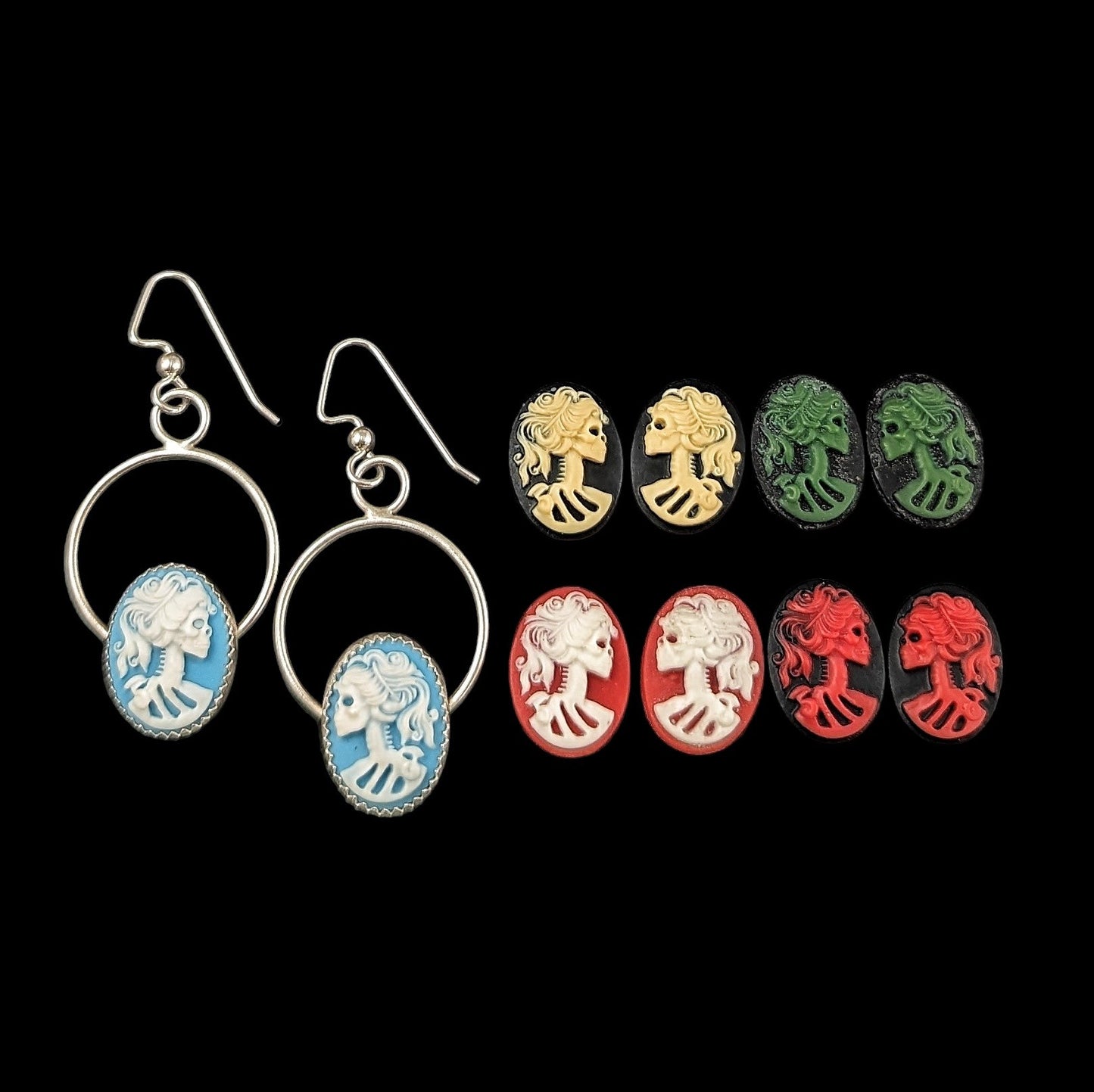 Lady Skull Dangle Earrings