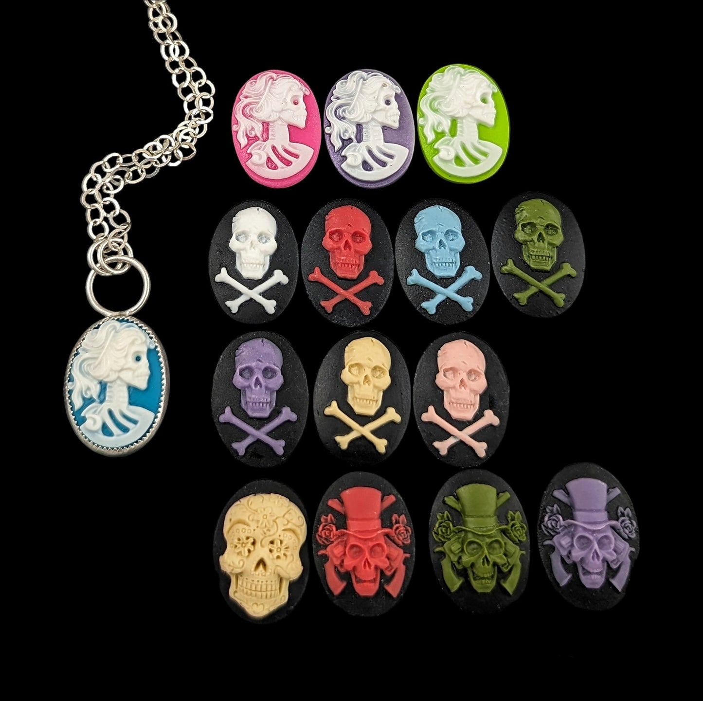 Skull Cameo Necklace