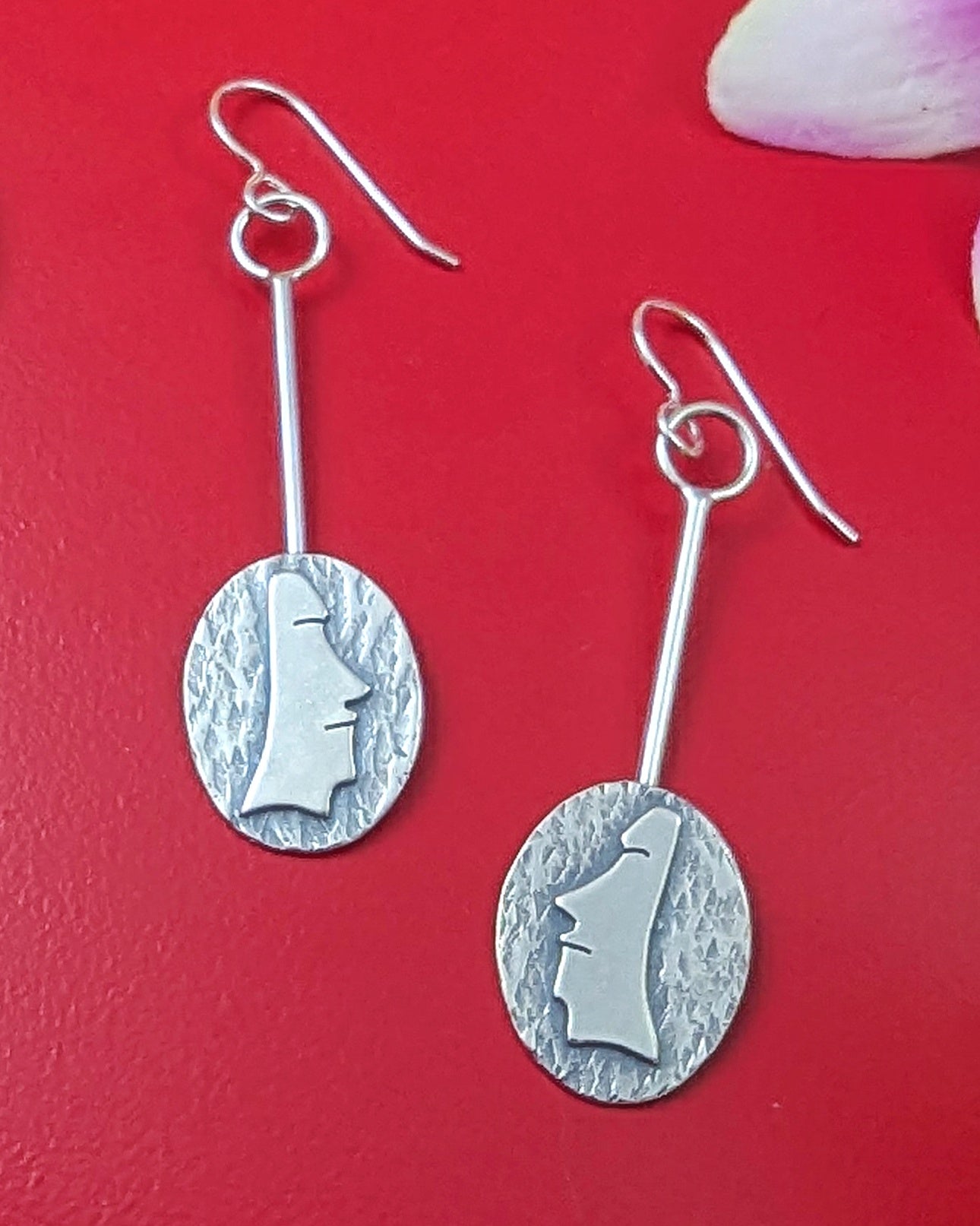 Moai Head Dangle Earrings