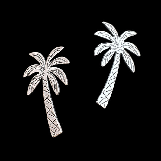 Handmade sterling silver stud earrings.