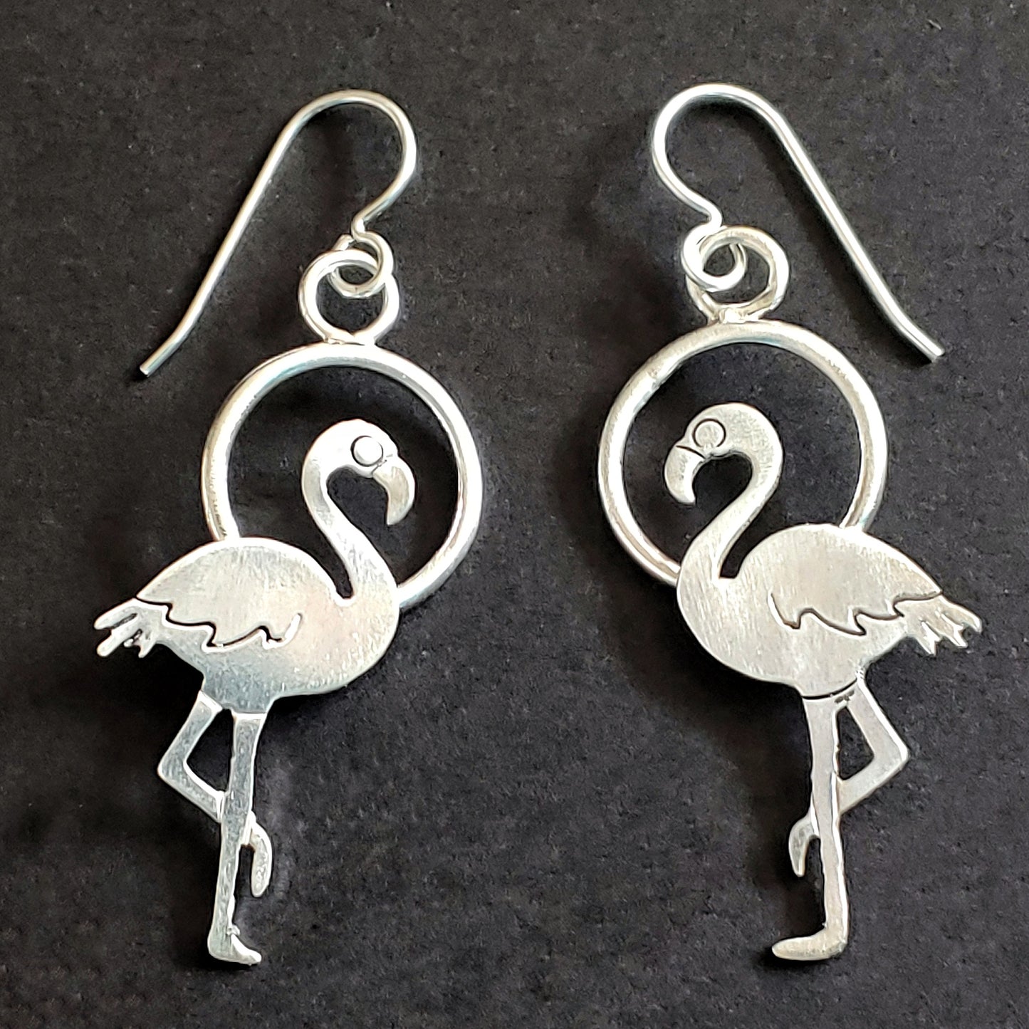Flamingo Circle Earrings