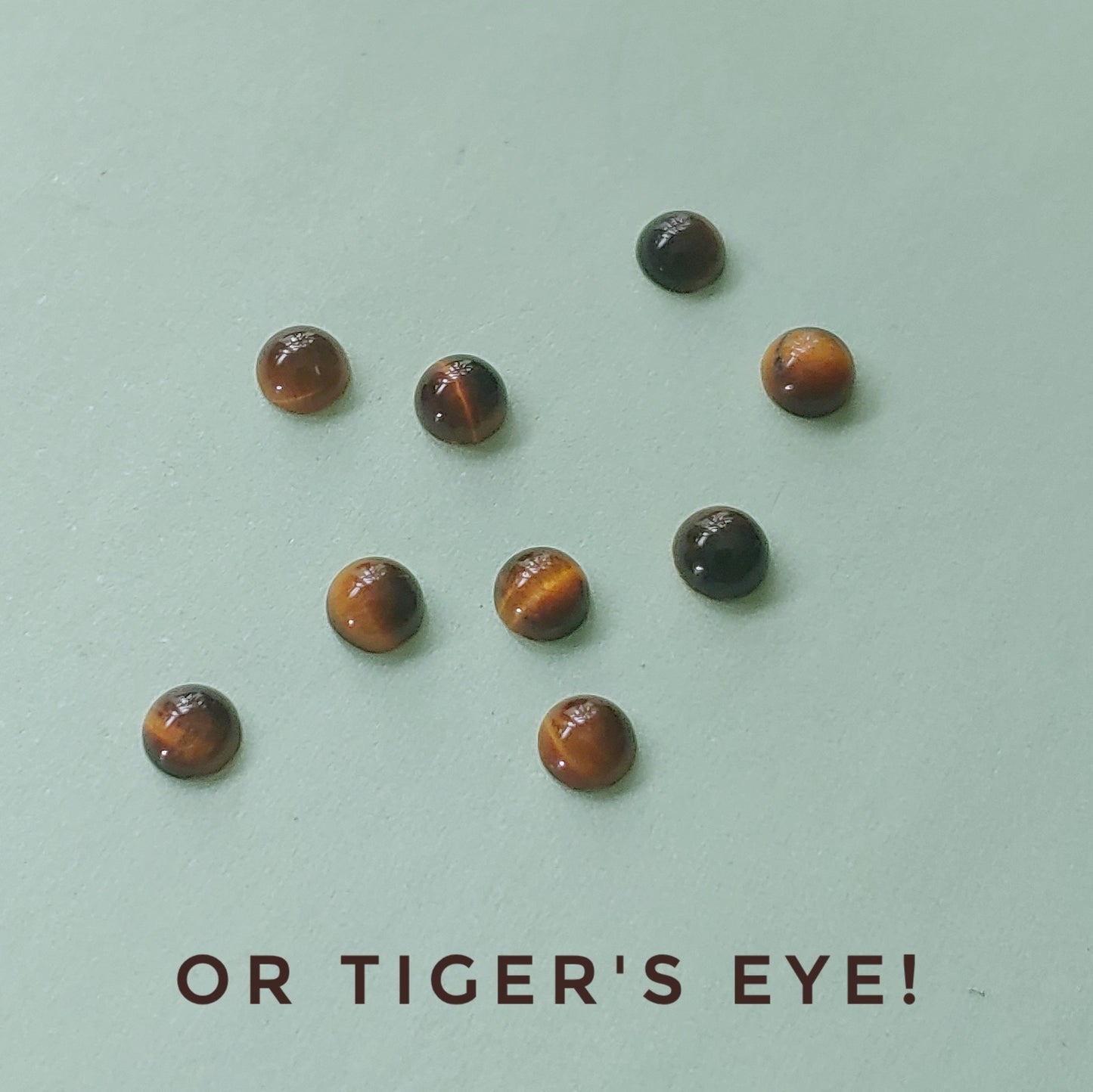 Picture showing tiger's eye stone option