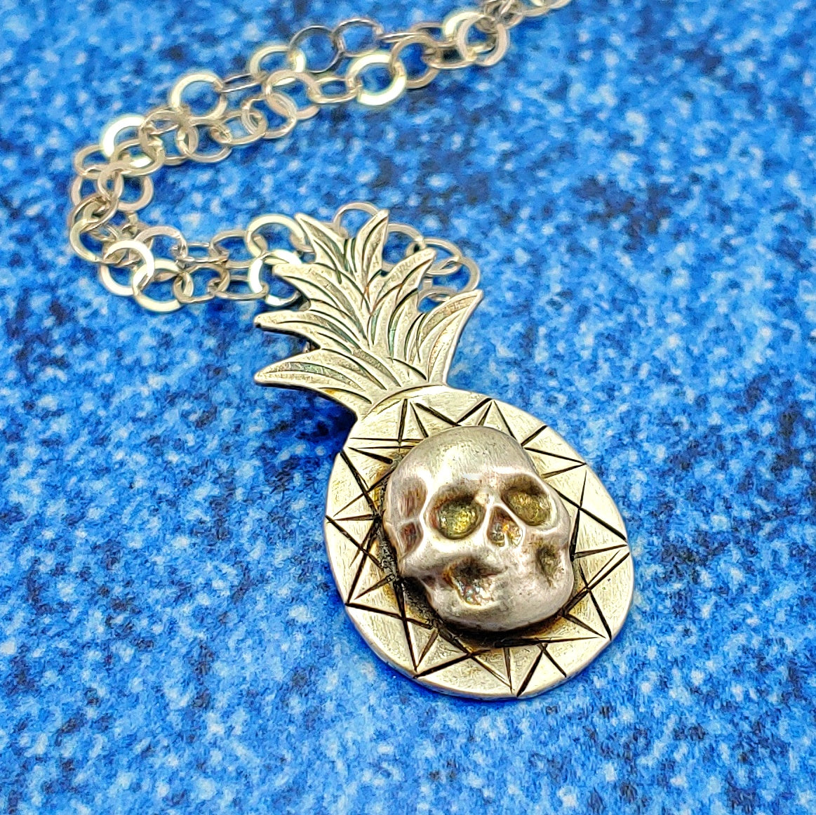 Pineapple Skull Necklace