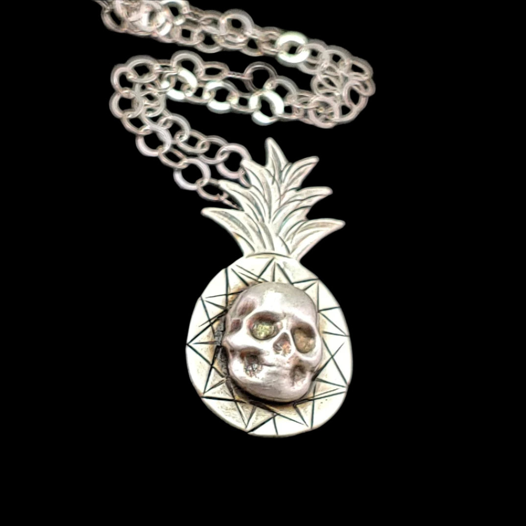 Pineapple Skull Necklace