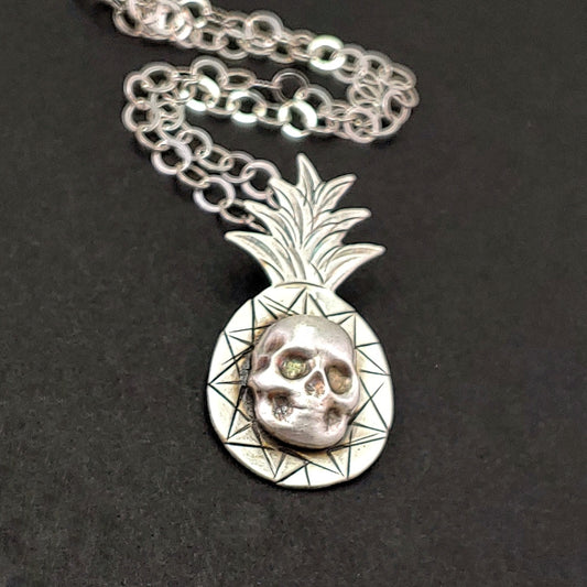 Pineapple Skull Necklace