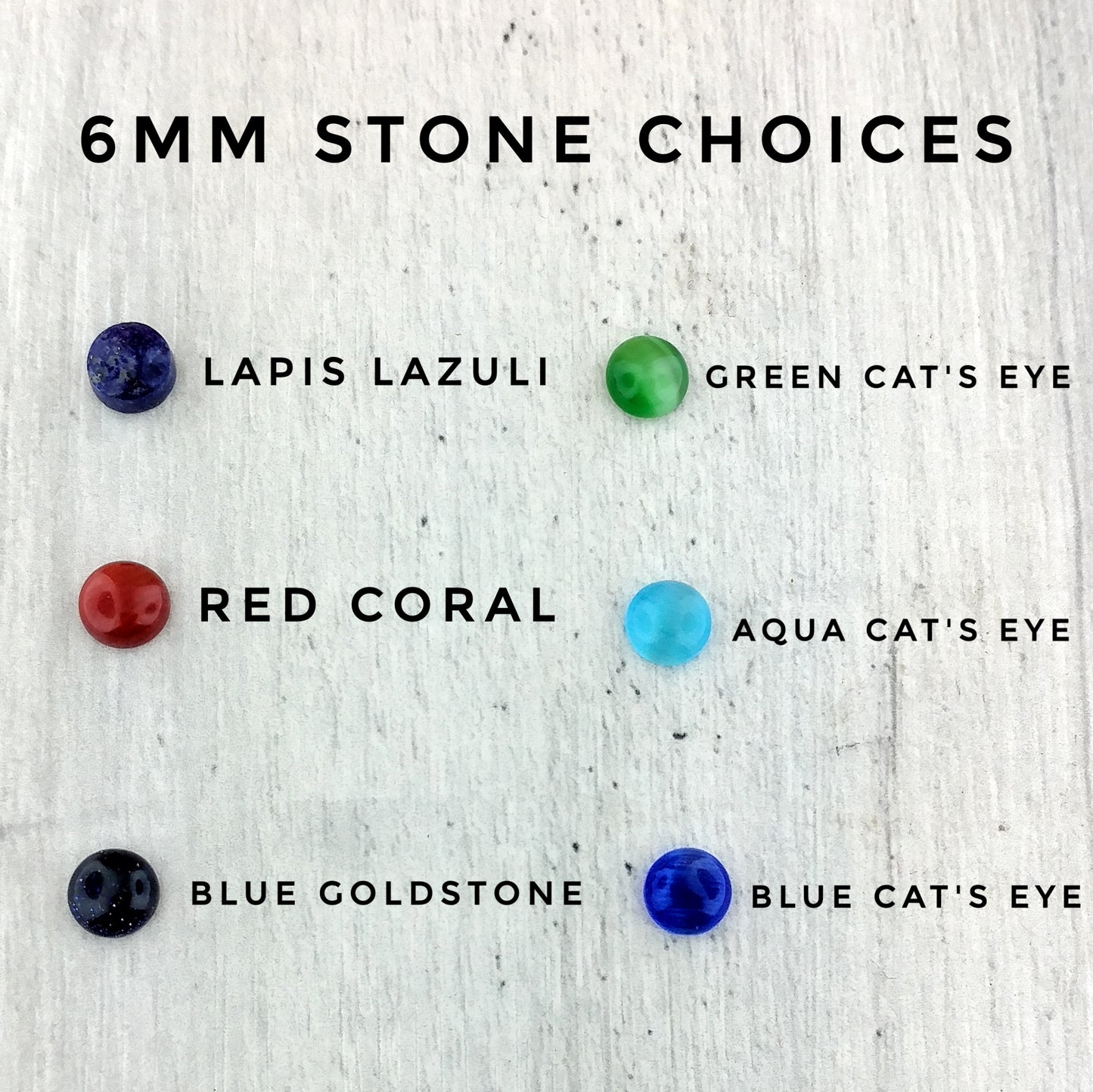 Stone choices for the leaf