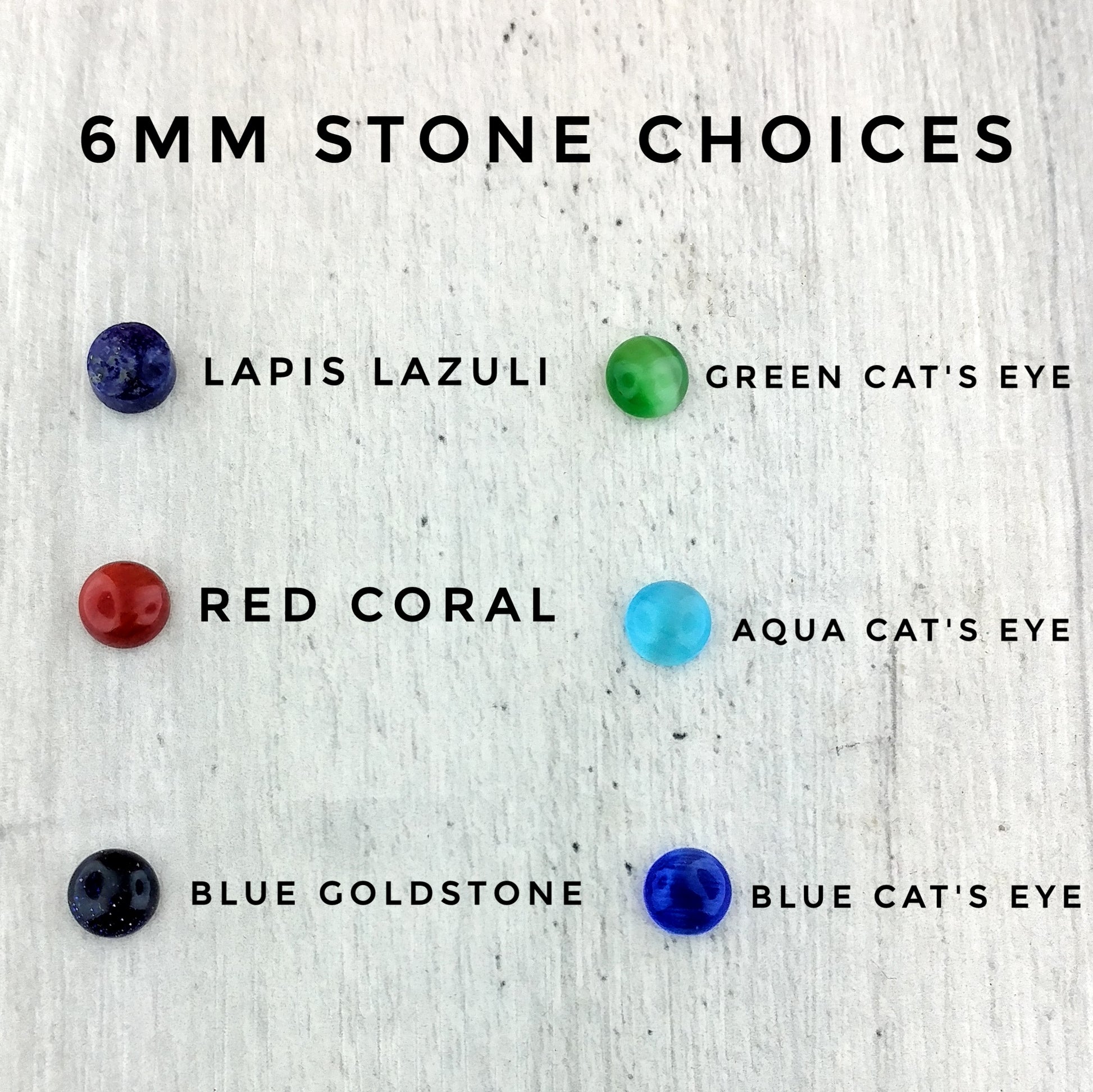 Stone choices for the leaf