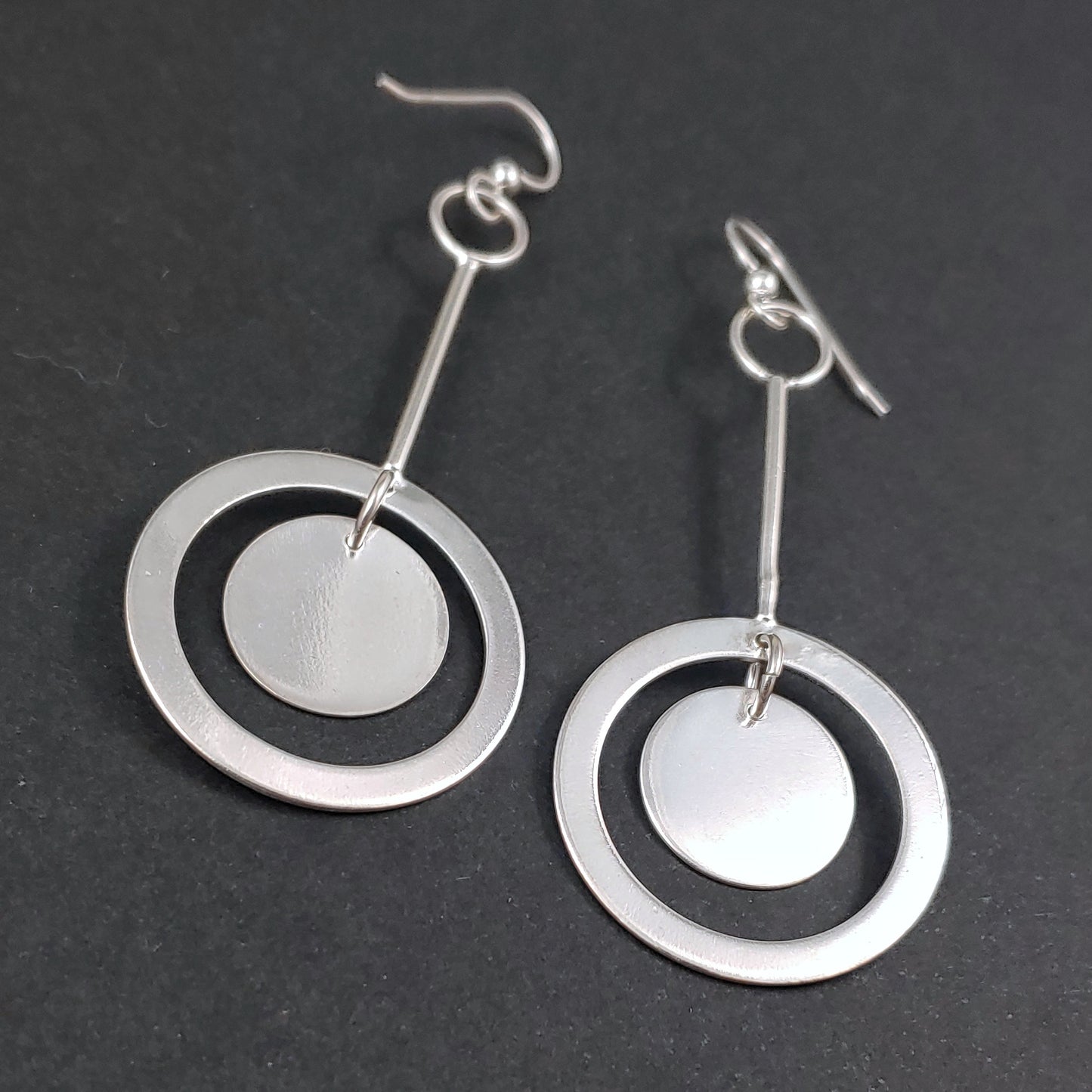 The Double Round Earrings - Sterling Silver