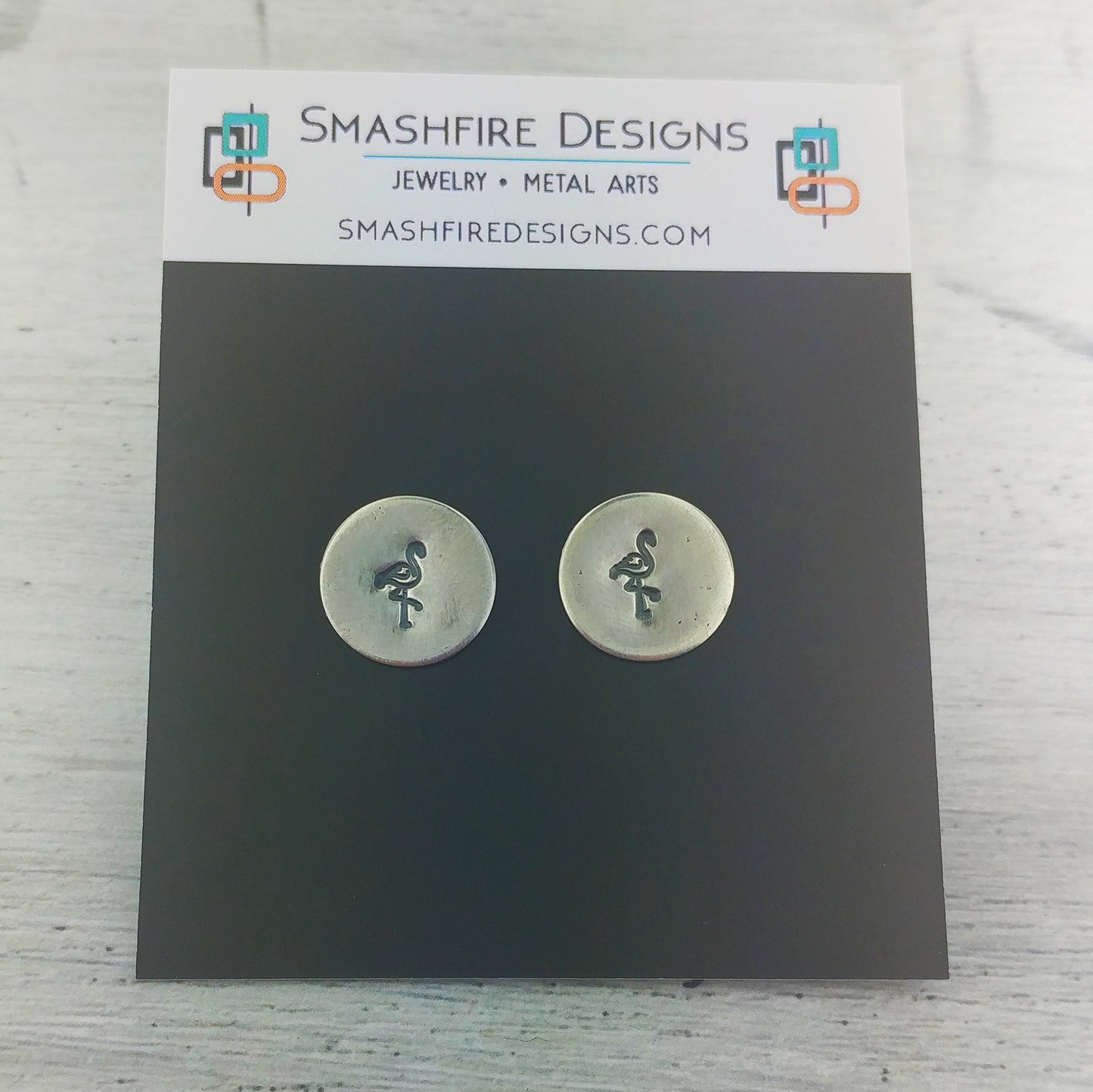 Flamingo Sterling Silver Stud Earrings