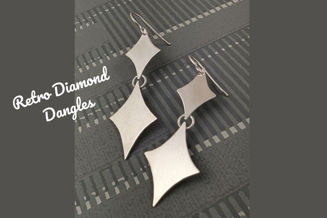 Sterling silver retro star earrings