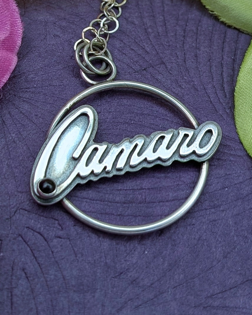 Camaro necklace with black onyx
