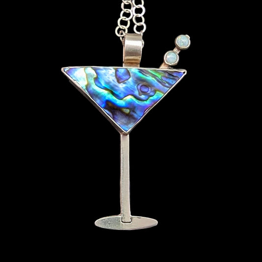 Abalone Martini Necklace
