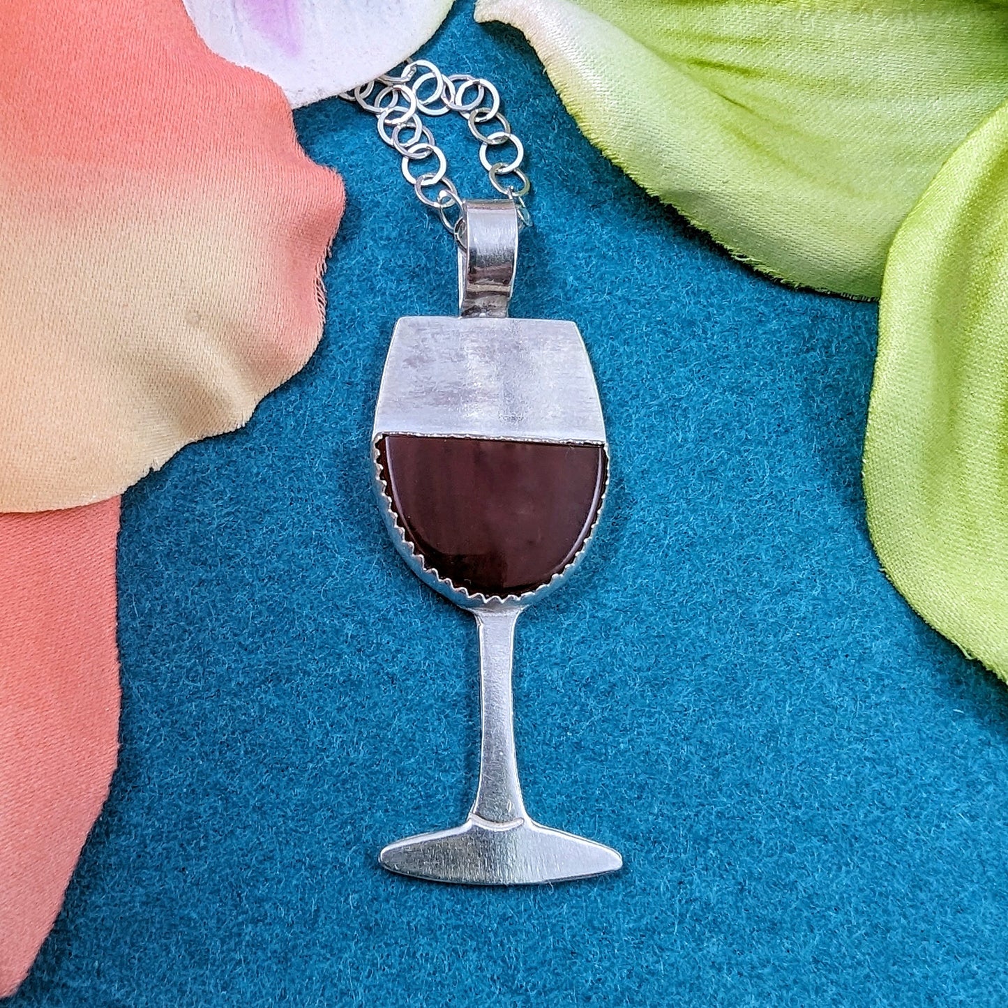Carnelian Wine Glass Necklace