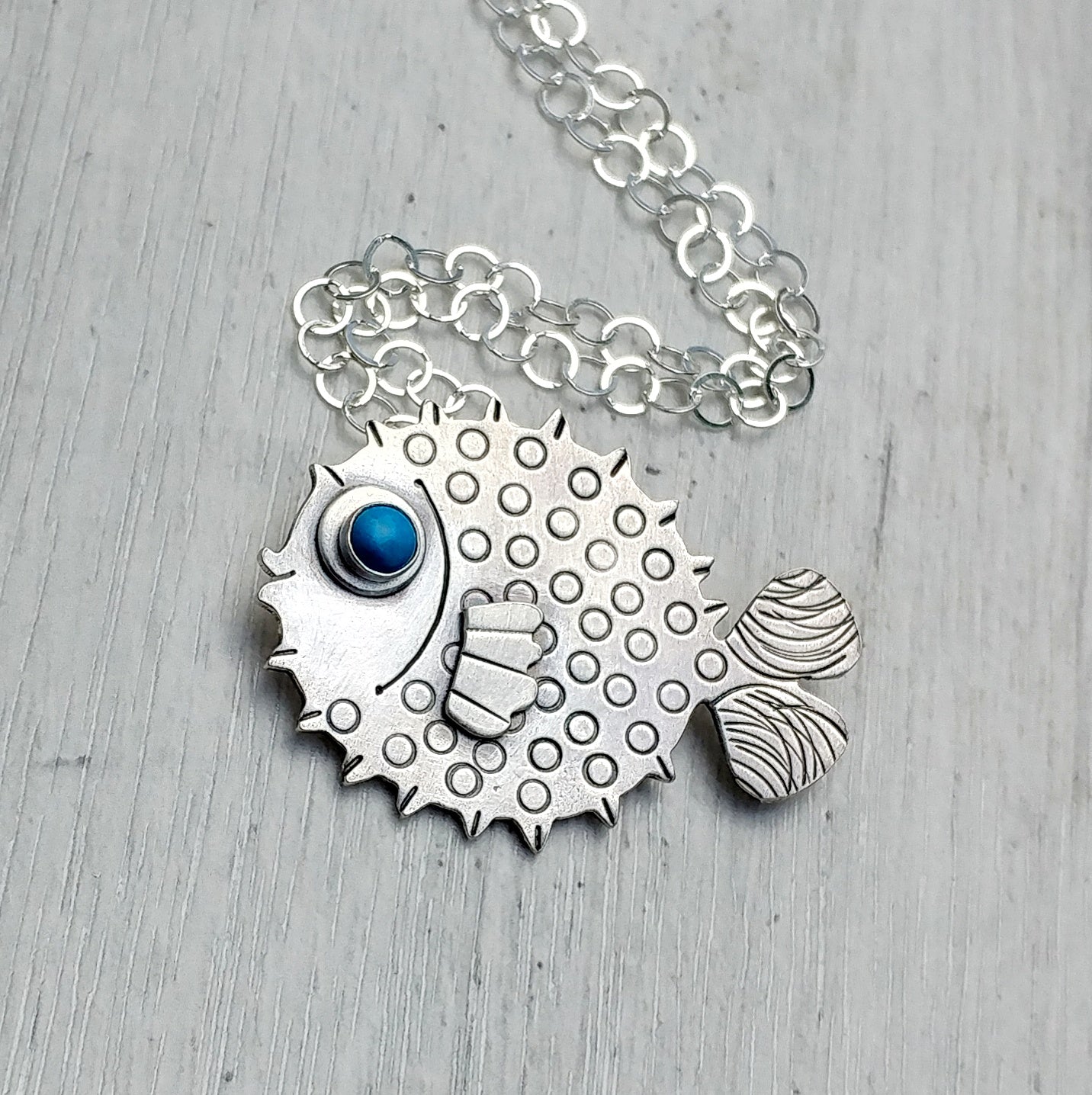 Option for puffer fish necklace