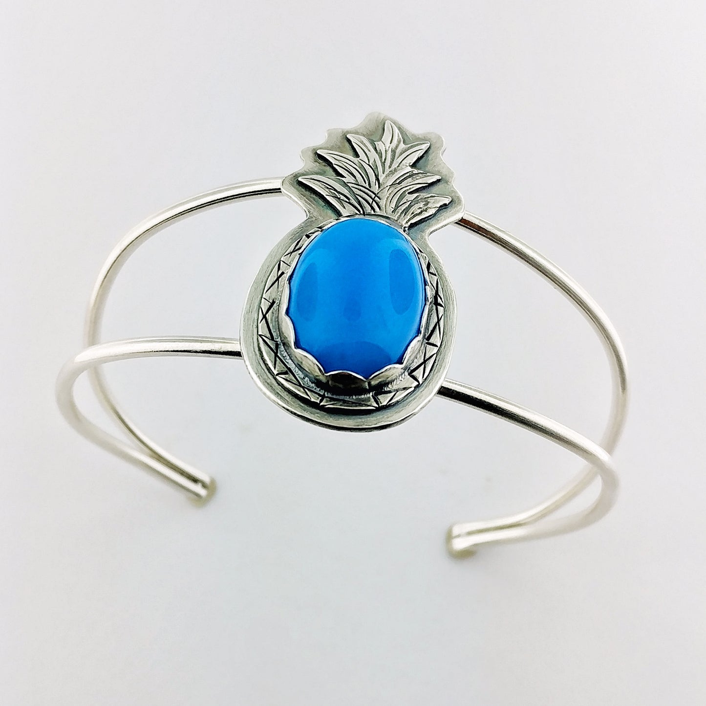 Blue Agate Pineapple Bracelet