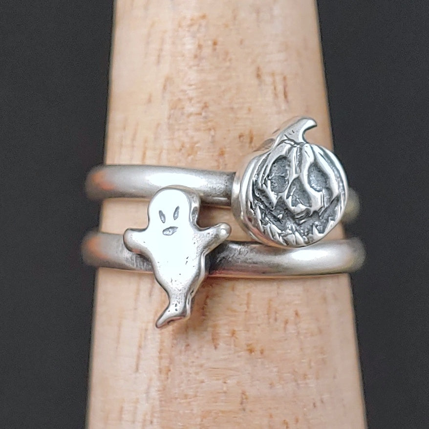 Halloween-y Sterling Silver Rings