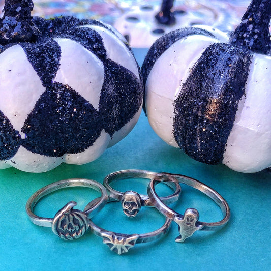 Halloween-y Sterling Silver Rings