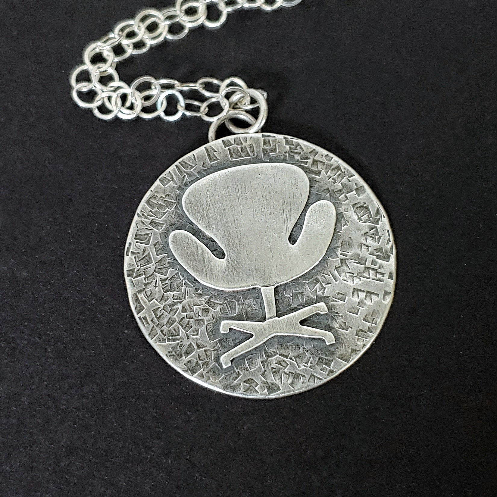 Swan Chair Necklace in Sterling silver