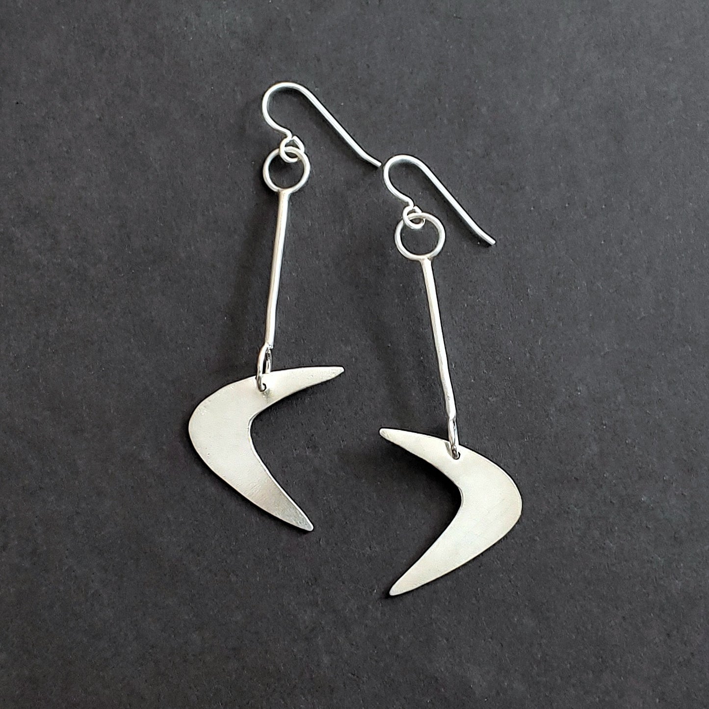 Sterling Silver Boomerang Earrings