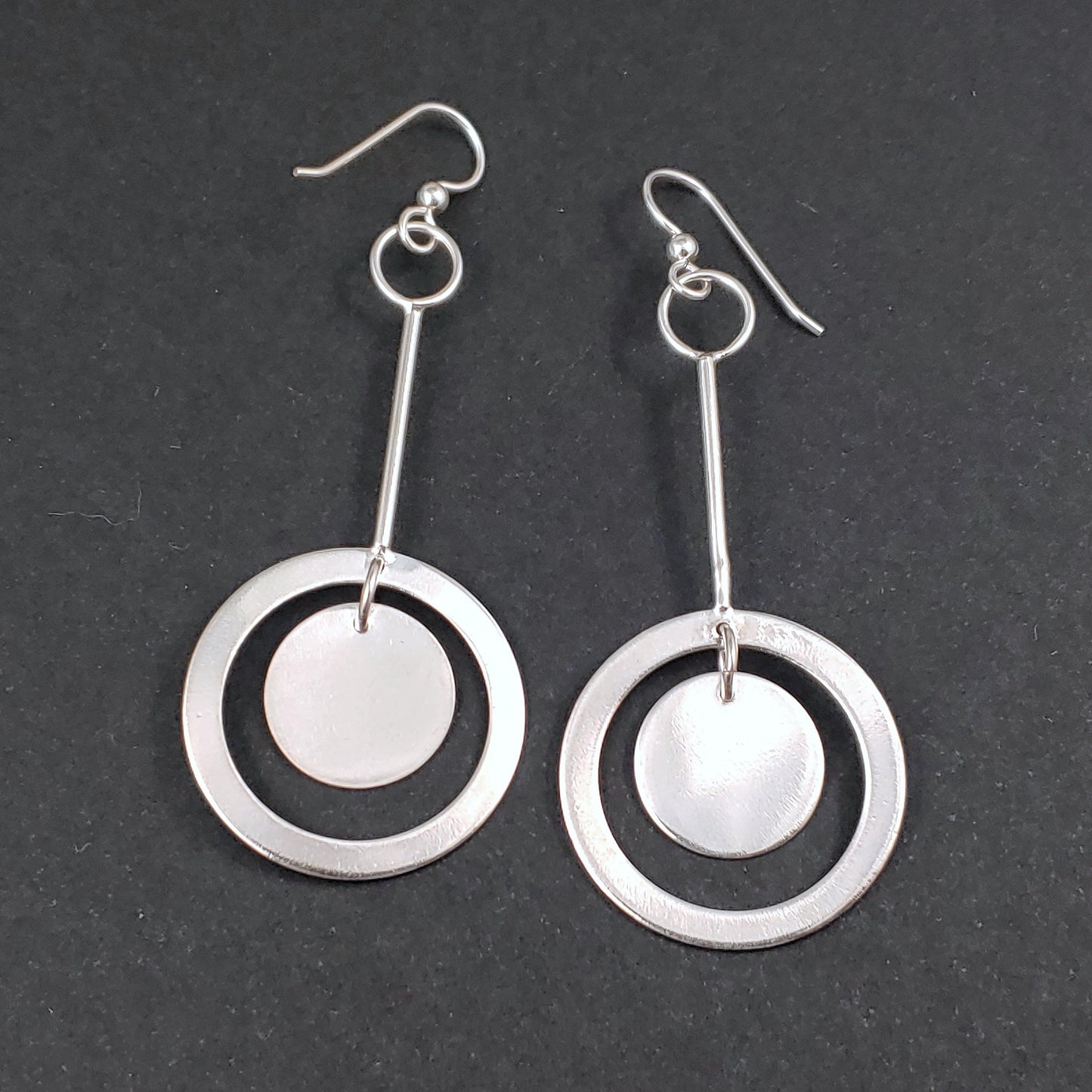 The Double Round Earrings - Sterling Silver