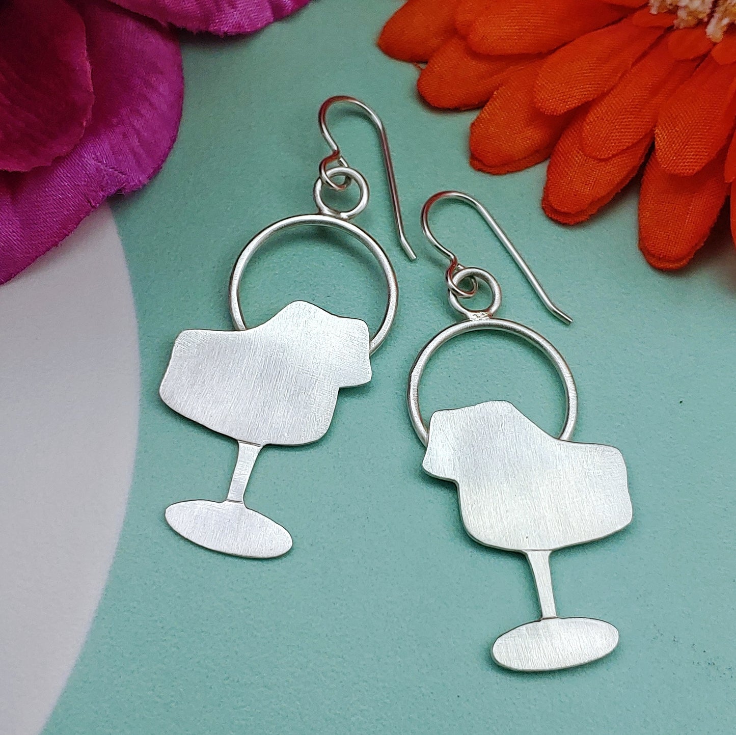 Tulip chair earrings in sterling silver mid mod furniture