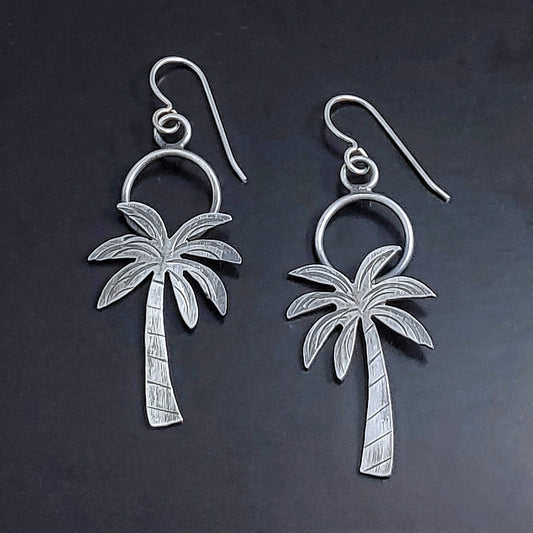 Sterling Silver Palm Tree Earrings