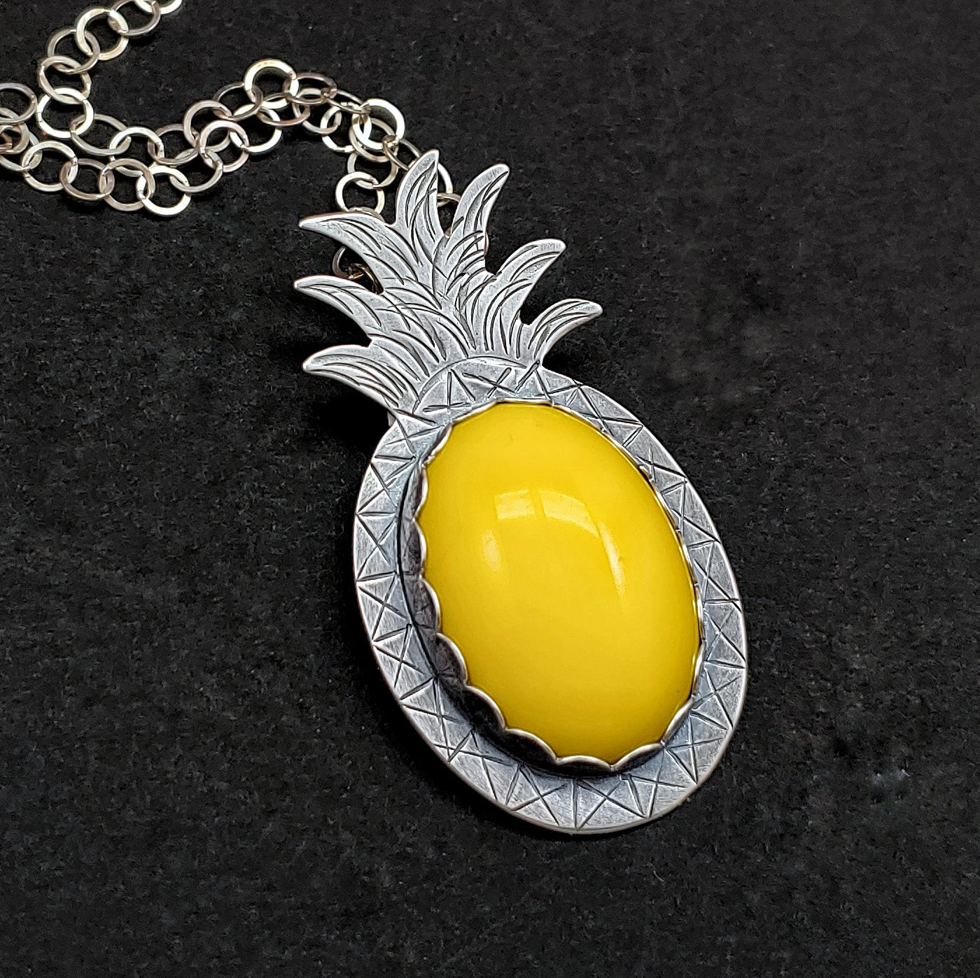 Pineapple Necklace - Yellow